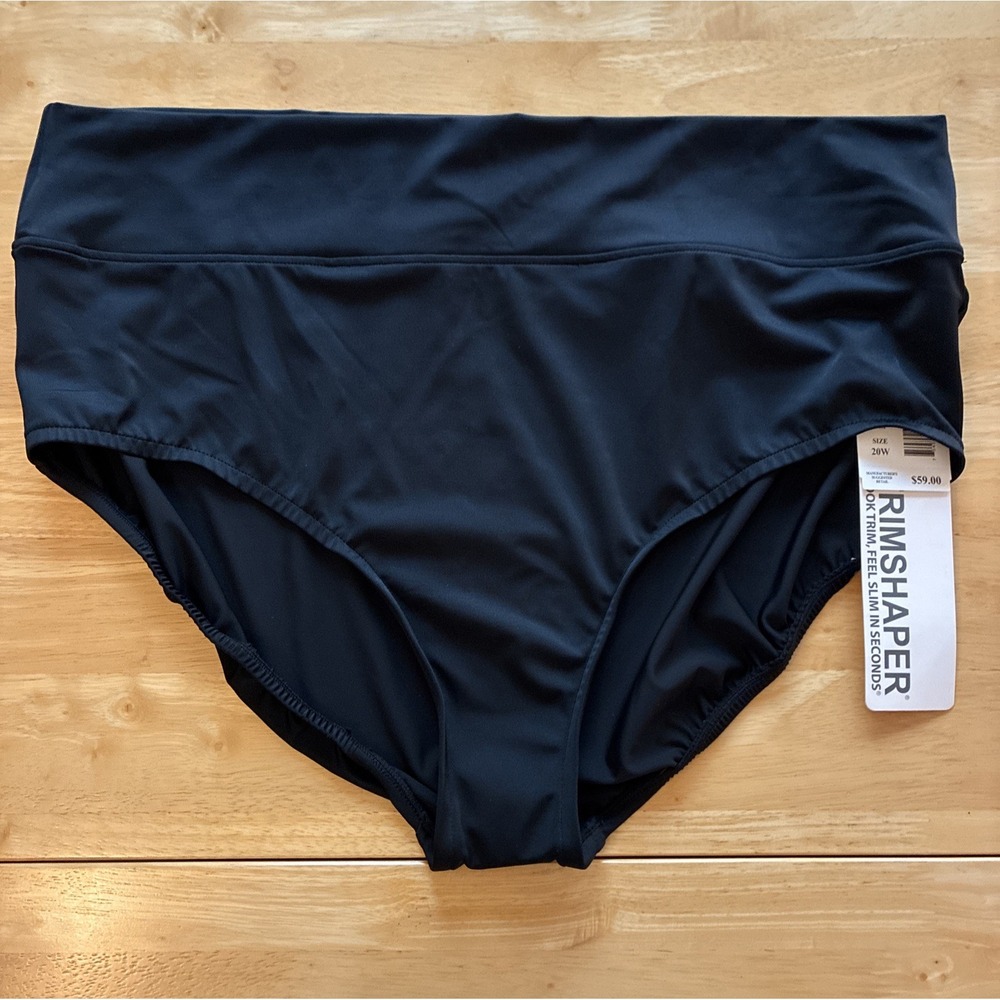 Trimshaper Swim Bottoms Black Size 20W NWT